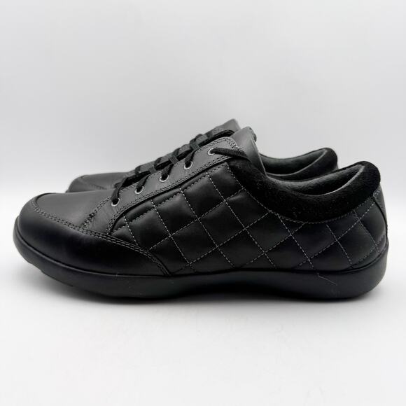 Anodyne Womens No. 75 Casual Sport Sneaker US 9.5 Wide EU 39.5 Black Leather NIB - Picture 8 of 12